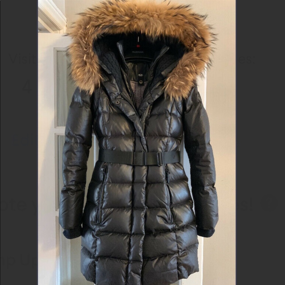 Rudsak Belted Lux Coat - XS Black